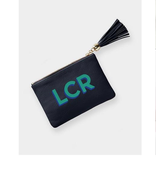 Leather Tassel Zipper Pouch >