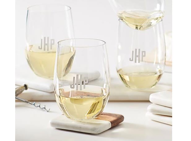 Acrylic Stemless Wine Glasses, Set of 4 >