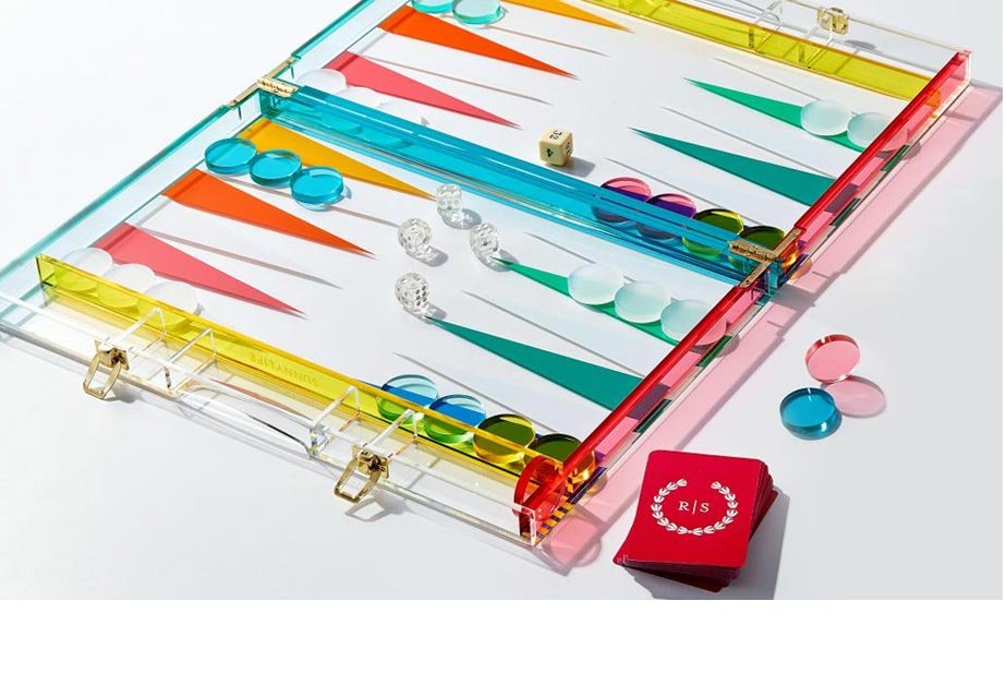 Colorful Acrylic Backgammon Game Set >