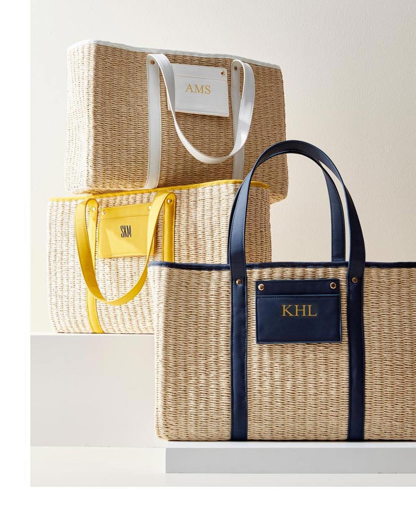 Riviera Straw Beach Tote >