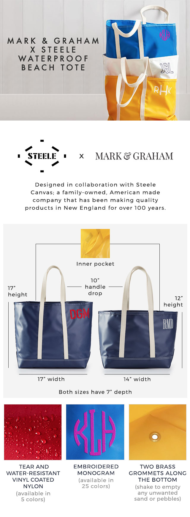 waterproof beach tote