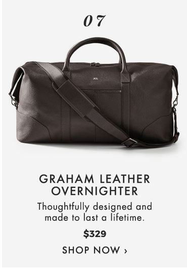 7. Graham Leather Overnighter >