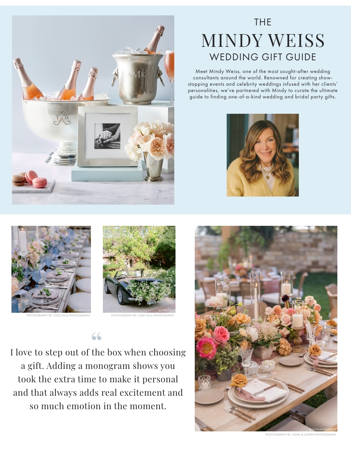 The Mindy Weiss Wedding Gift Guide.