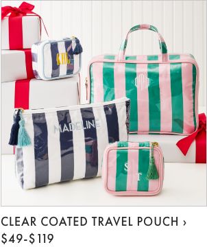 Clear Coated Travel Pouch >