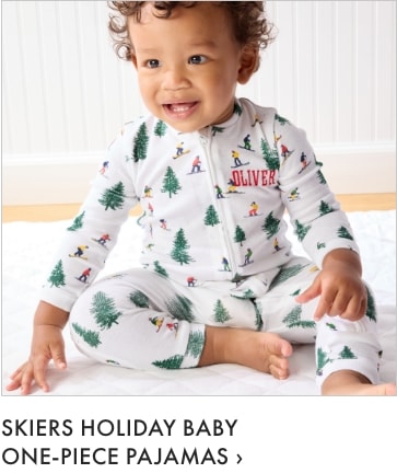 Skiers Holiday Baby One-Piece Pajamas > Skiers Holiday Baby One-Piece Pajamas >