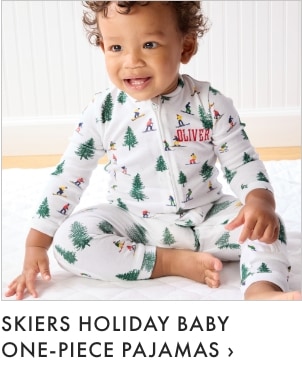 Skiers Holiday Baby One-Piece Pajamas > Skiers Holiday Baby One-Piece Pajamas >