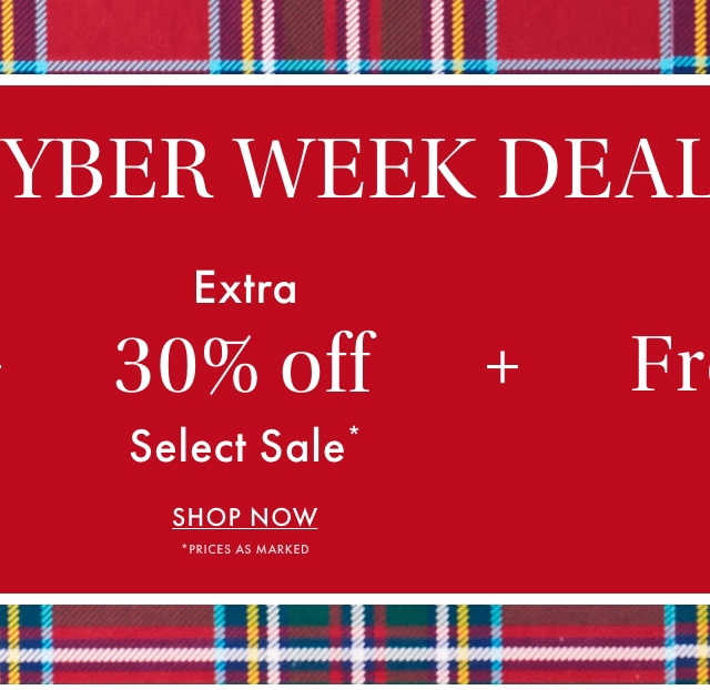 Cyber Week Deals: Up to 70% Off + 30% Off Select Sale + Free Shipping on Your Order with code MERRY. Shop now >