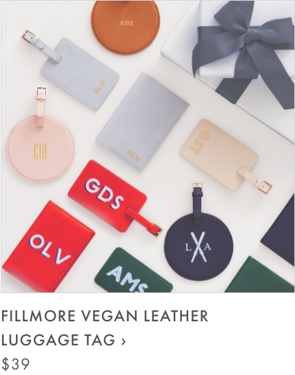 Fillmore Vegan Leather Luggage Tag >