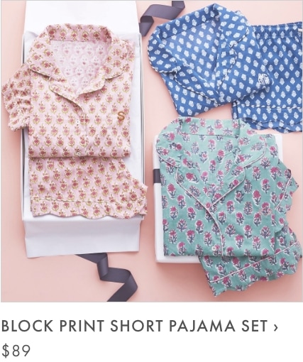Block Print Short Pajama Set >
