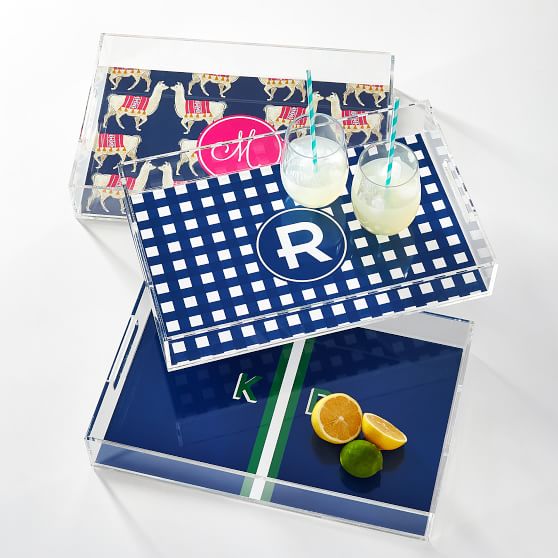 Patterned Lucite Tray | Personalized