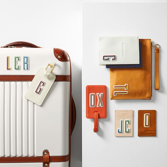 monogram luggage stickers