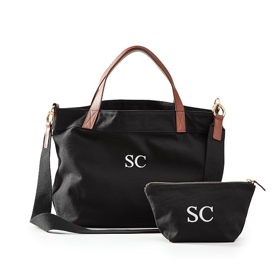 black slouch tote bag