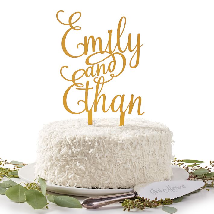 Personalized Wooden Cake Topper Wedding Decor Mark And Graham