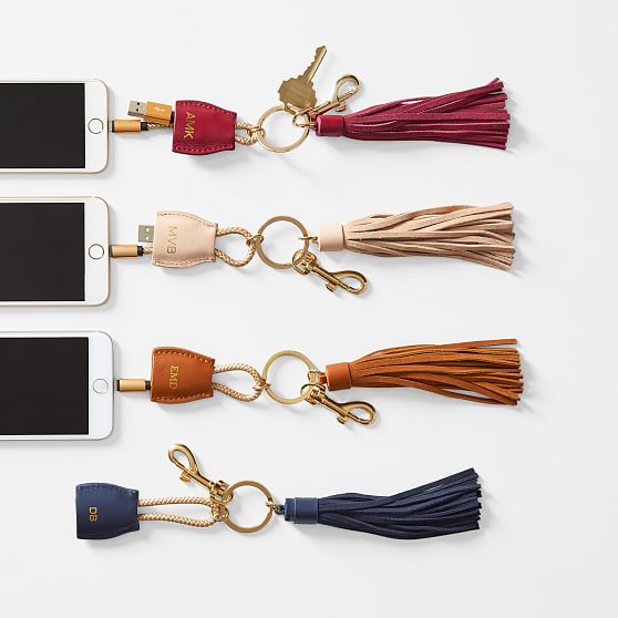 Modern Expressions Black/&Gold Tassle Key Chains