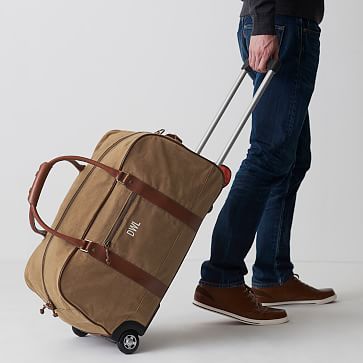 rolling canvas duffle bag