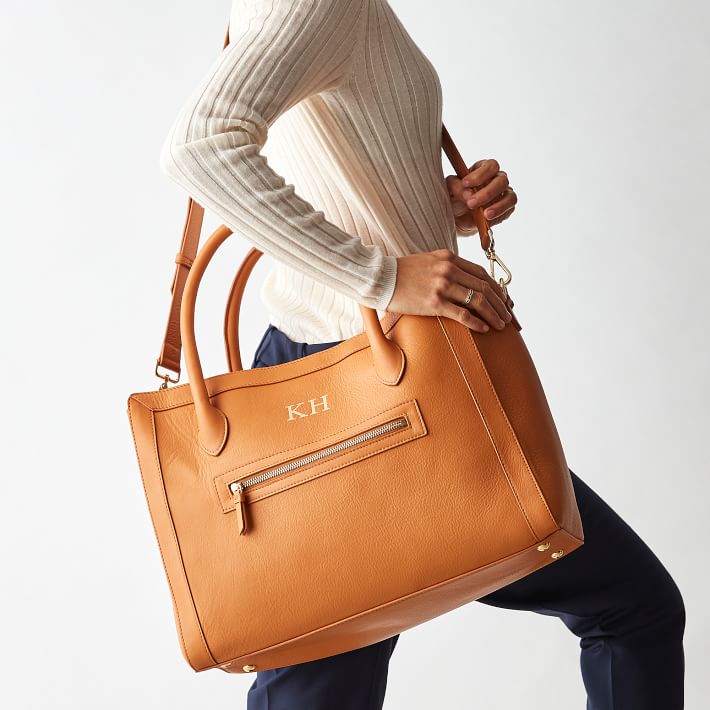 Zoe Leather Work Tote | Mark and Graham