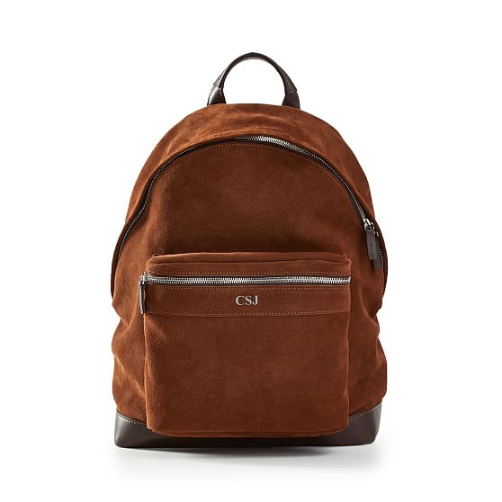 brown suede backpack