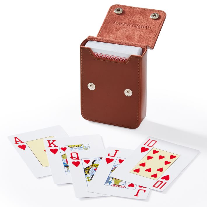 Leather Playing Cards Set In A Classy Style As A Great Gift For Poker Playing Sons