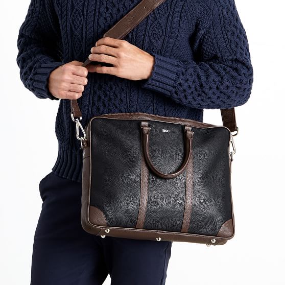 personalized leather briefcase