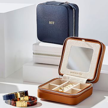 Small Travel Jewelry Case, Foil Debossed | Mark and Graham