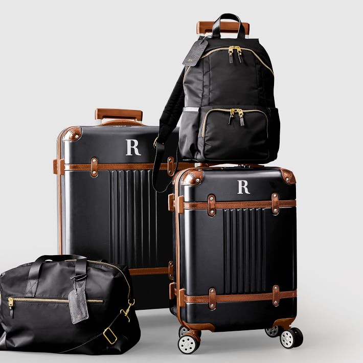 Black Terminal 1 Checked Suitcase | Personalized Luggage | Mark and Graham