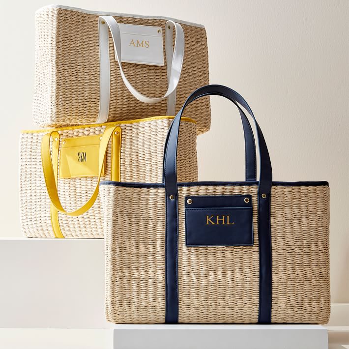 straw beach tote