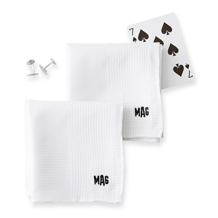 Luxe Hand Rolled Handkerchief, Set of 3 Personalized Men's Accessories Mark and Graham