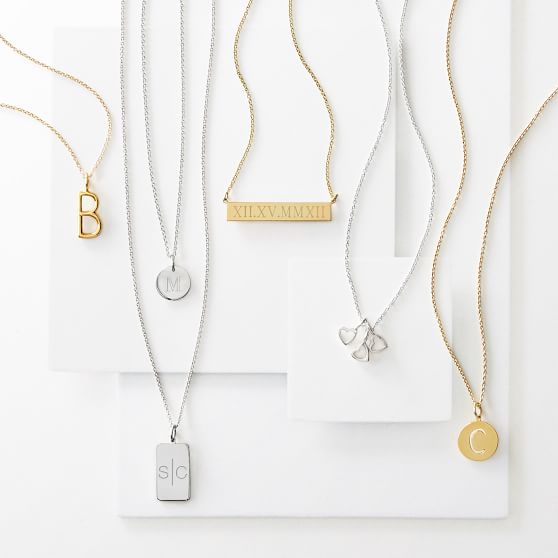 Disc Initial Necklace 