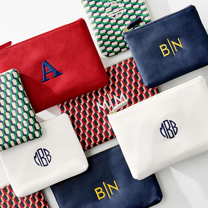 Monogrammed Universal Pouches - Set of 2 | Mark and Graham
