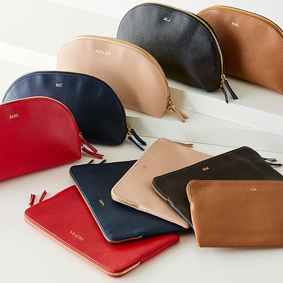 leather zipper pouch wallet