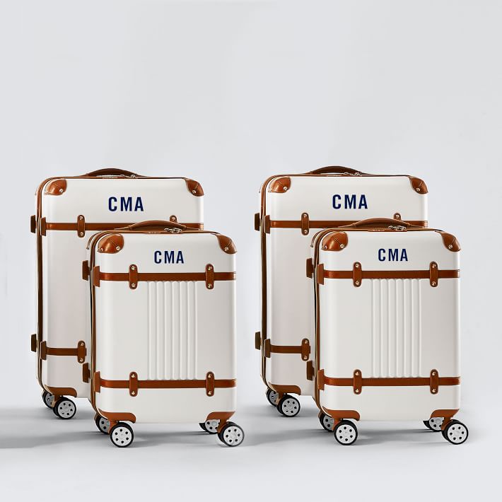 White + Brown Terminal 1 Family Luggage 
