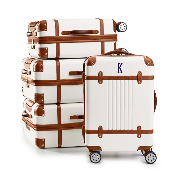 White + Brown Terminal 1 Family Luggage 