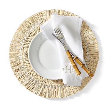 Raffia Fringe Placemats, Set of 4 | Mark and Graham