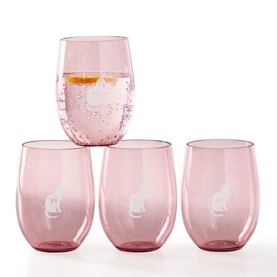 monogrammed acrylic wine glasses