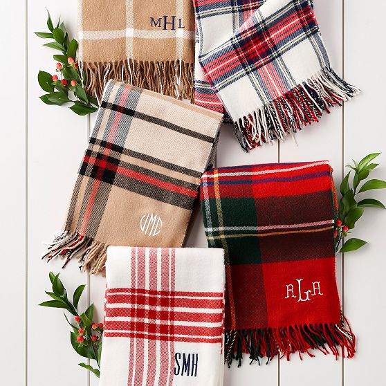 Italian Windowpane Blanket Scarf | Mark 