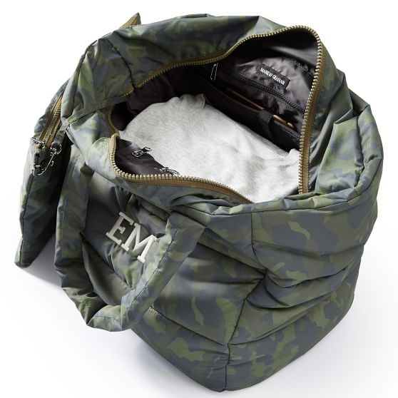 quilted camo bag