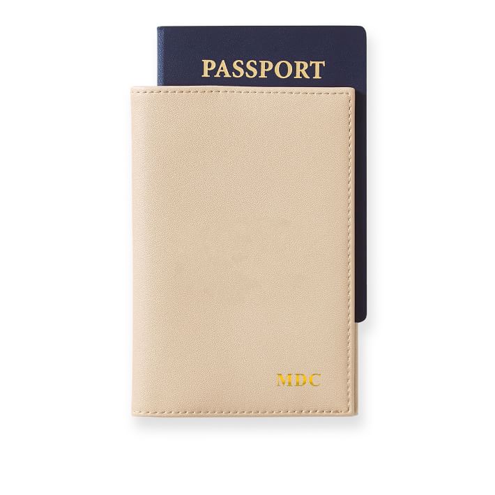 Fillmore Vegan Leather Passport Case, Foil Debossed