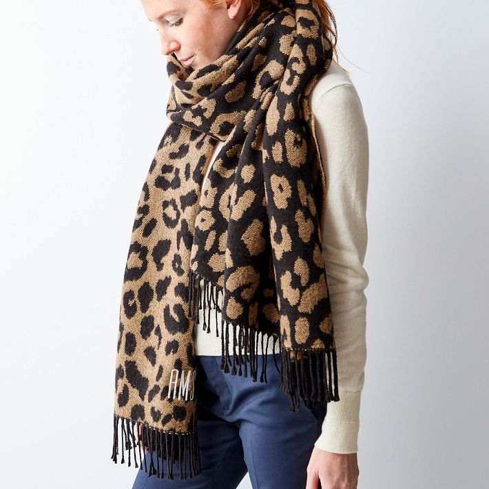 Italian Leopard Blanket Scarf Mark and Graham