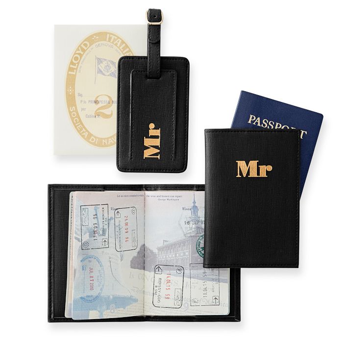 Passport and Luggage Tag Set Mr. Wedding Gifts Mark and Graham