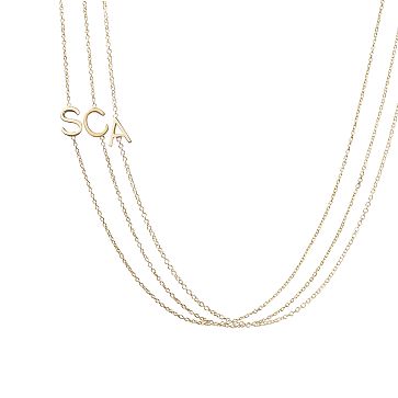 Maya Brenner Asymmetrical Initial Necklace | Mark and Graham