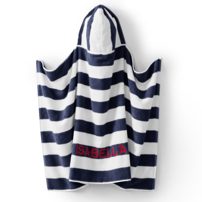 Cabana Stripe Kids Hooded Beach Towel Mark and Graham