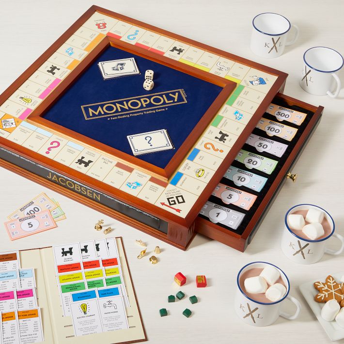 Deluxe Wood Monopoly Game Set Mark And Graham Deluxe Wood Monopoly Game Set Mark And Graham