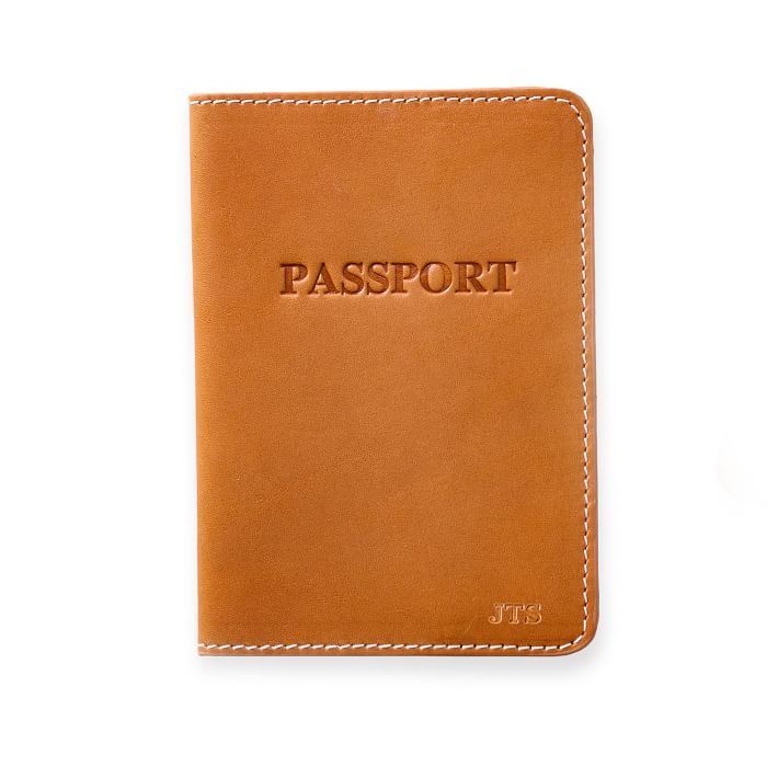 Personalized Baseball Leather Passport Cover | Mark and Graham