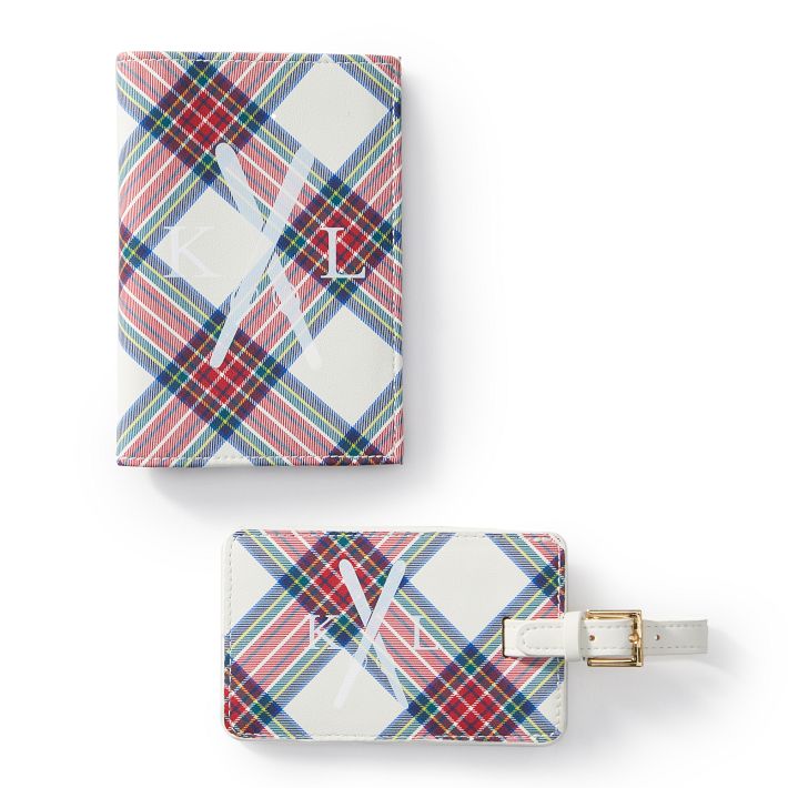 Patterned Passport Case and Luggage Tag Set, Printed Mark and Graham