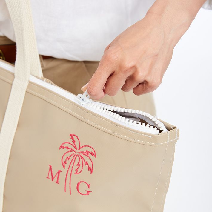 Mark & Graham x Steele Waterproof Monogrammed Beach Bag