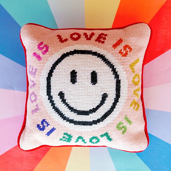 Needlepoint Accent Pillow Mark and Graham