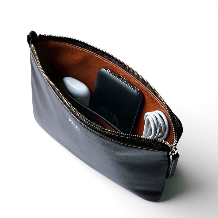 Classic Leather Zipper Pouch | Mark and Graham