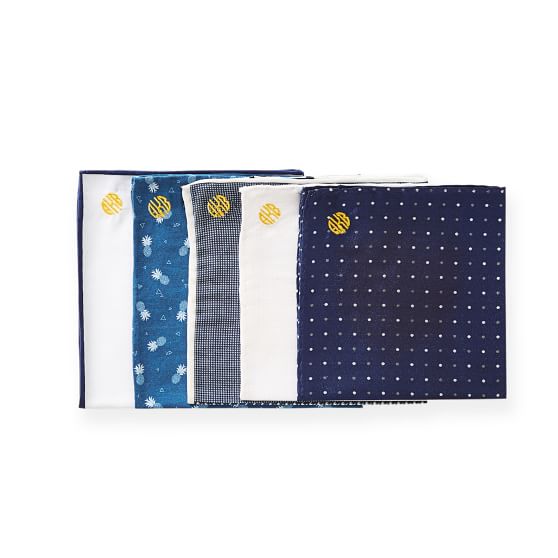 The Tie Bar x Mark and Graham Monogrammed Pocket Squares Set - Set of 6 ...