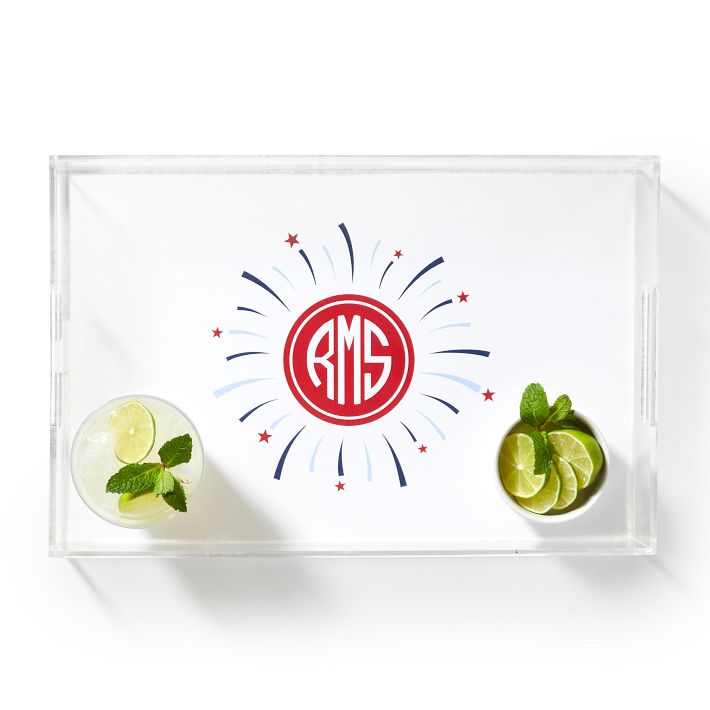 Patterned Lucite Tray Personalized Serving Tray Mark and Graham