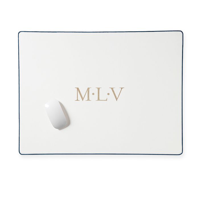 Editor's Monogrammed Desk Blotter Desk Accessories Mark and Graham